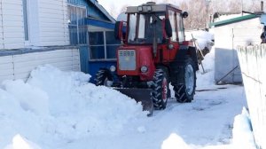 ЧИСТИМ СНЕГ НА ТРАКТОРЕ Т-30А80 #каршеринг