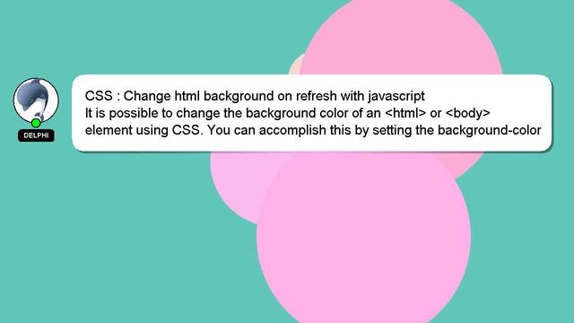 CSS : Change html background on refresh with javascript смотреть онлайн