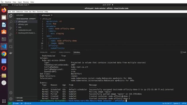 kubernetes tutorial for beginners Node-selector, Node-affinity, Taint and Tolerance in K8's in hind смотреть онлайн