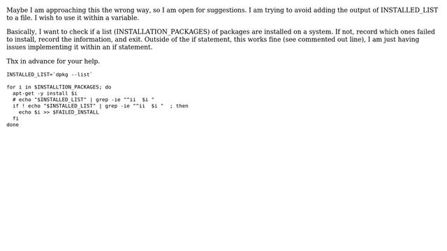 Unix & Linux: grep a variable within an if statement смотреть онлайн