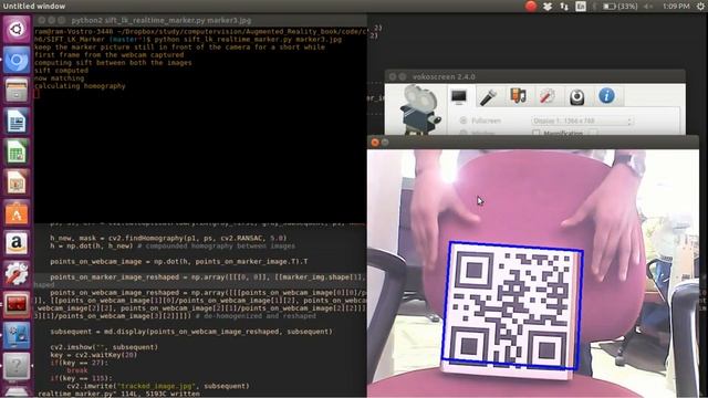 LK SIFT realtime marker tracking смотреть онлайн