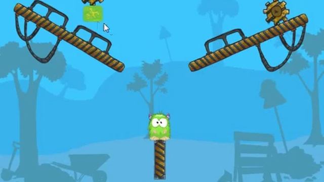 Давим зеленого монстра (Прохождение Roll The Monster) смотреть онлайн