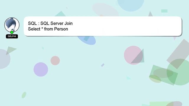 SQL : SQL Server Join смотреть онлайн