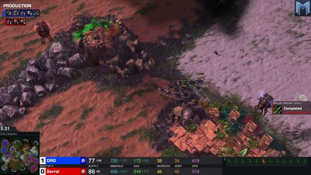 🇫🇮 Serral (Z) Vs 🇰🇷 DRG (Z) - Gruppe C - IEM Katowice 2023 - StarCraft 2 - Cast 2143 [4K]