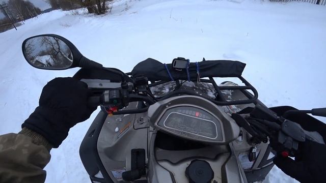ПОКАТУШКА НА КВАДРОЦИКЛЕ ПО СНЕГУ И ЛЬДУ! СНЕГОХОД КОНЕЧНО НУЖЕН) смотреть онлайн