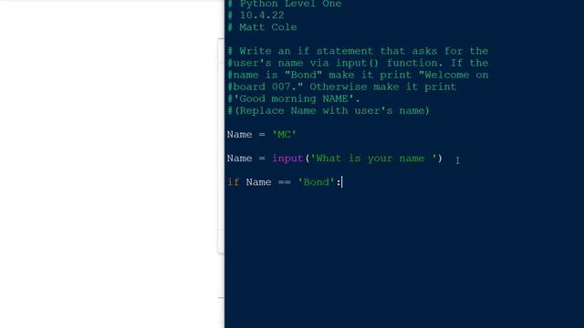 Python Level One - Bond, 007 смотреть онлайн