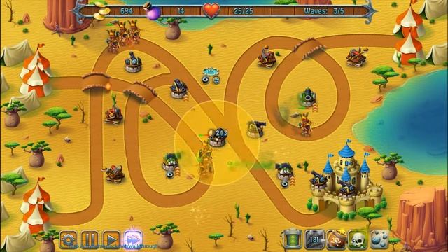Medieval Defenders walkthrough - Normal Desert Siege - Level 5 смотреть онлайн