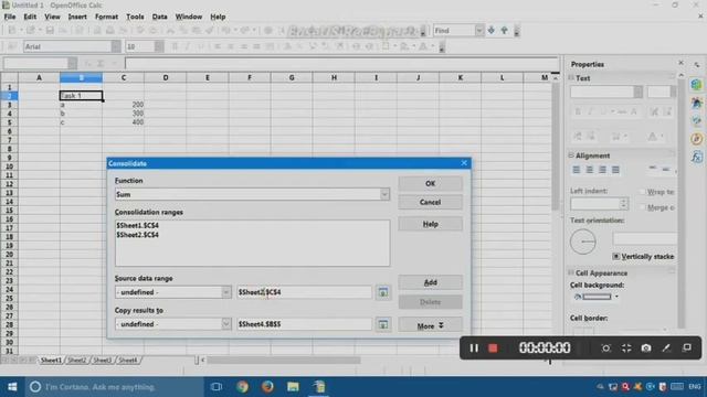 How to consolidate data in Open Office and Calc смотреть онлайн
