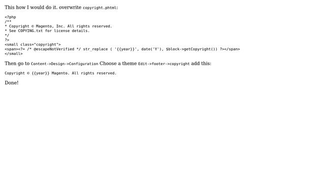 Magento: How to auto update to the current year in footer Magento 2? (6 Solutions!!) смотреть онлайн