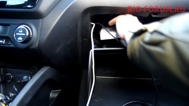 Салонный фильтр Kia Rio 2012 - установка смотреть онлайн