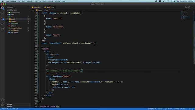 Input Autocomplete - React tutorial for Beginners (February) #2 смотреть онлайн