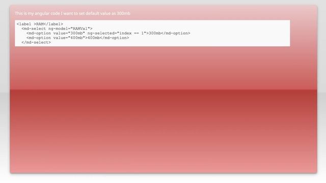 How to set default value in md-select смотреть онлайн