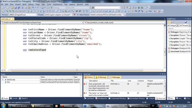 C#: Первый тест на Selenium Webdriver + Visual Studio + Ms Test смотреть онлайн
