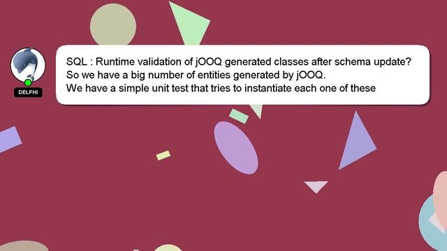 SQL : Runtime validation of jOOQ generated classes after schema update? смотреть онлайн