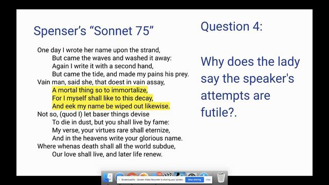 Edmund Spenser / "Sonnet 75" / "I wrote her name" смотреть онлайн