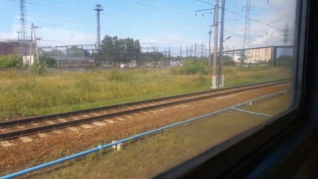 ПОЕЗДКА В ЭЛЕКТРОПОЕЗДЕ ЭТ2 014 ОТ ЖД СТАНЦИИ ДАЧНОЕ ДО БАЛТИЙСКОГО ВОКЗАЛА СПБ смотреть онлайн