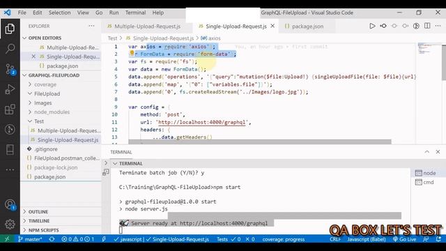 Upload File(s) to GraphQL Server using Postman, Axios and Cypress (using XMLHttpRequest and Axios) смотреть онлайн