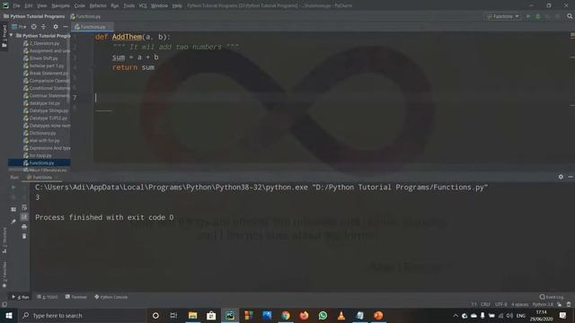 #35-PYTHON TUTORIAL | FUNCTIONS | DEFINITION, DECLARATION, CALLING, PARAMETERS, SYNTAX смотреть онлайн