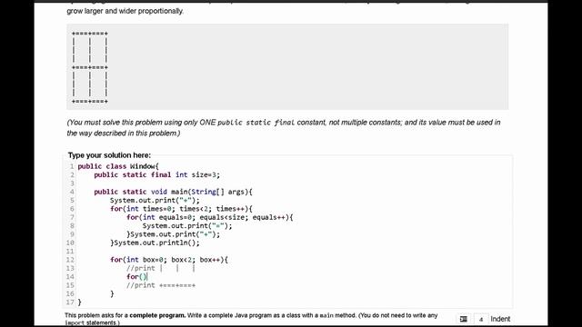 Java Practice It || 2.19 Window || nested for loops смотреть онлайн