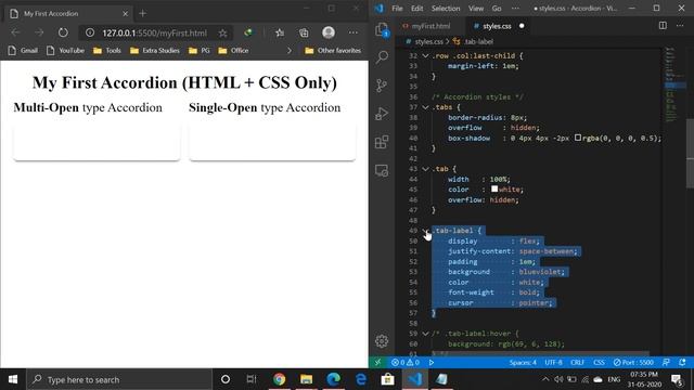 How to build a custom Accordion using pure HTML and CSS only! No dependencies or frameworks used смотреть онлайн