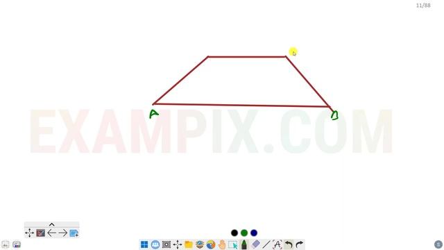 In the following figure (not to scale), ∠DAB + ∠CBA = 90°, BC = AD, AB = 20 cm, CD = 10 cm, смотреть онлайн