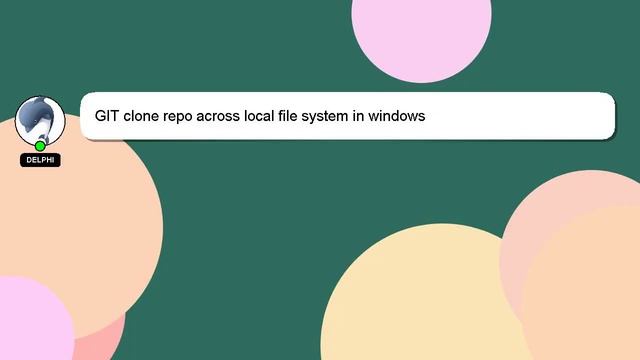 GIT clone repo across local file system in windows смотреть онлайн