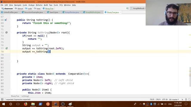 CIS 2168 - Binary Tree - toString смотреть онлайн