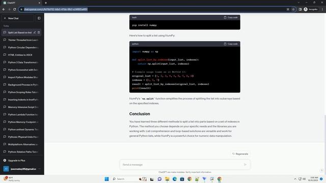 Split a list into parts based on a set of indexes in Python смотреть онлайн