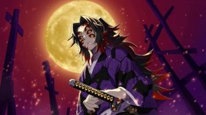 Кокушибо на Фоне Огромной Луны | Demon Slayer – Живые Обои