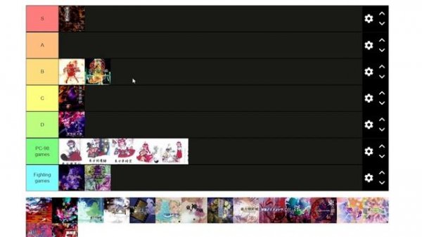 Touhou Games Tier List (Based on Difficulty)