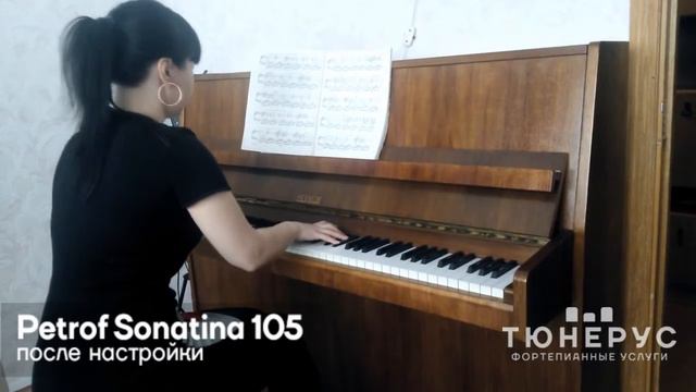 Две настройки с интервалом в месяц. Пианино Petrof Sonatina 105