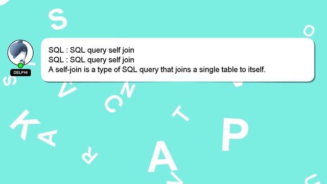 SQL : SQL query self join смотреть онлайн