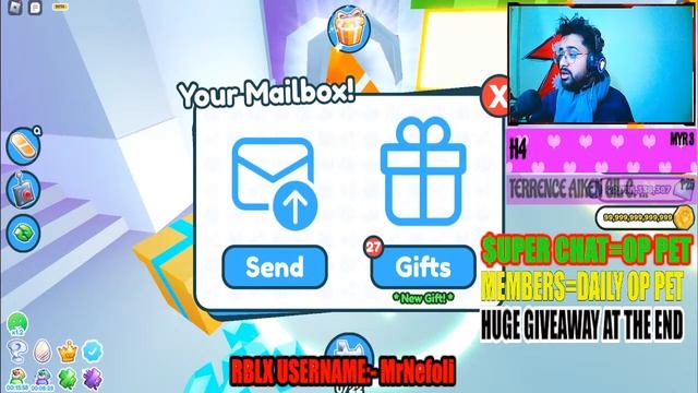 ?LIVE? OP DOODLE HARDCORE PET &?GEMS?MAILBOX GIVEAWAY | Pet Simulator X Giveaway Live #petsimulator смотреть онлайн