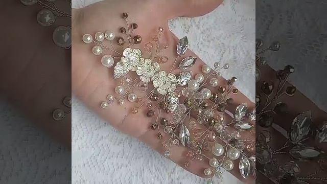 Веточка в прическу из бусин и камней "Праздник" - Lisa Accessories смотреть онлайн