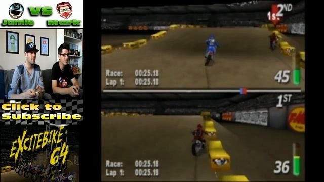 Let's Play Excitebike 64 - N64 - Mark VS Jamie - Battle 75 смотреть онлайн
