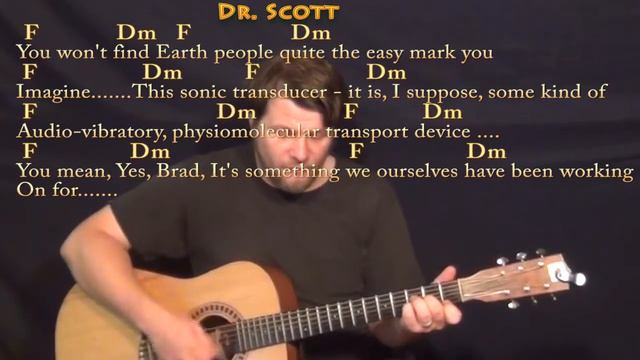 Planet Schmanet Janet (Rocky Horror) Guitar Cover Lesson in F with Chords/Lyrics смотреть онлайн