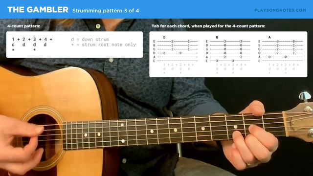 🎸 The Gambler • easy guitar lesson w/ no capo (Kenny Rogers) смотреть онлайн