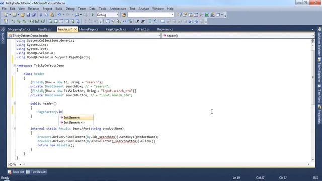 Selenium Fundamentals in C Sharp - Page Factory смотреть онлайн