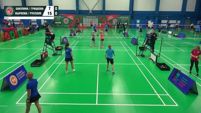 Чемпионат работников ОАО "РЖД" по бадминтону. Первый день, корт №2 смотреть онлайн