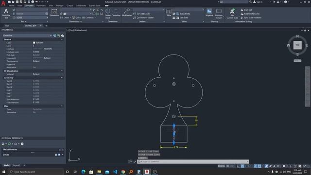How to draw center line in AutoCAD 2021 : AutoCAD 2021 Centre line settings смотреть онлайн