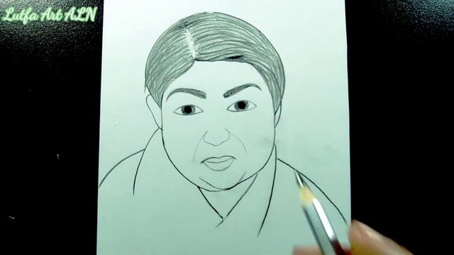 Old woman drawing//Old lady drawing by pencil sketch смотреть онлайн