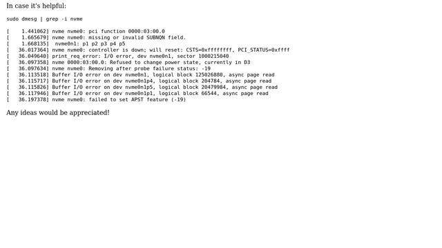 Debian not detecting NVMe, ASUS Zenbook UX430UA смотреть онлайн