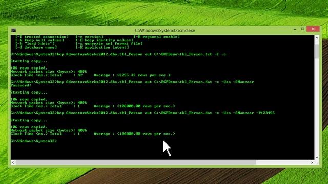 Bulk Copy Program (BCP) Utility to Import and Export Data in SQL Server [HD] смотреть онлайн