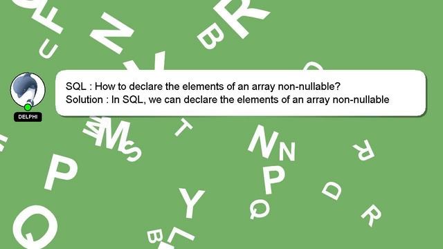 SQL : How to declare the elements of an array non-nullable? смотреть онлайн