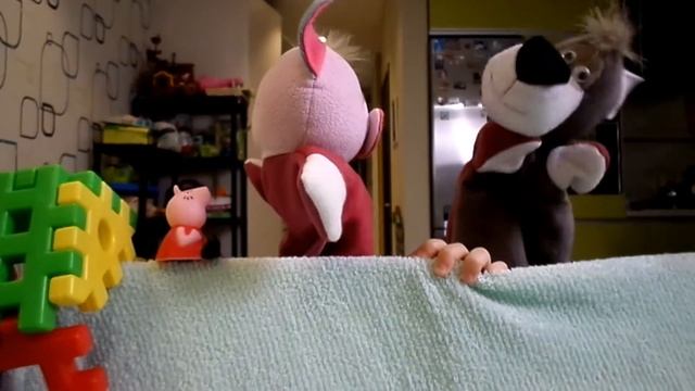 Видео для детей Сказка три поросенка Кукольный театр для маленьких  Мультик  Свинка Пепа в ролях
