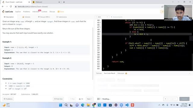 3Sum Closest: Binary Search + Sorting and a Rigorous Mathematical Analysis at the End смотреть онлайн