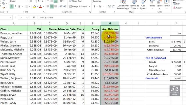 Exploring Numeric & Special Formatting Excel 2013 Beginners Tutorial смотреть онлайн
