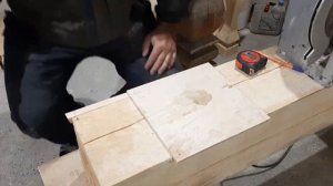 как сделать шаблон для торцовки по кругу и зарезки толстых  брусов ручной дисковой пилой.