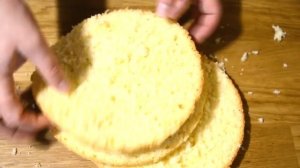 Классический бисквит, творожно-сметанный крем с консервированными и свежими фруктами