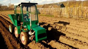 самодельная картофелесажалка посадка картофеля минитрактором МТЗ 082-133н